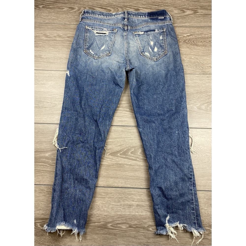 Mother Women's Superior The Dinner Ice Cream You Scream Distressed Jeans 27 Read - Picture 6 of 16